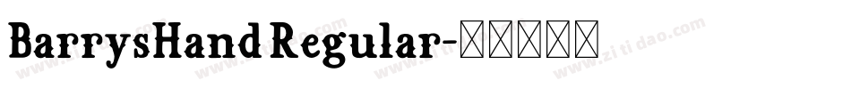 BarrysHand Regular字体转换